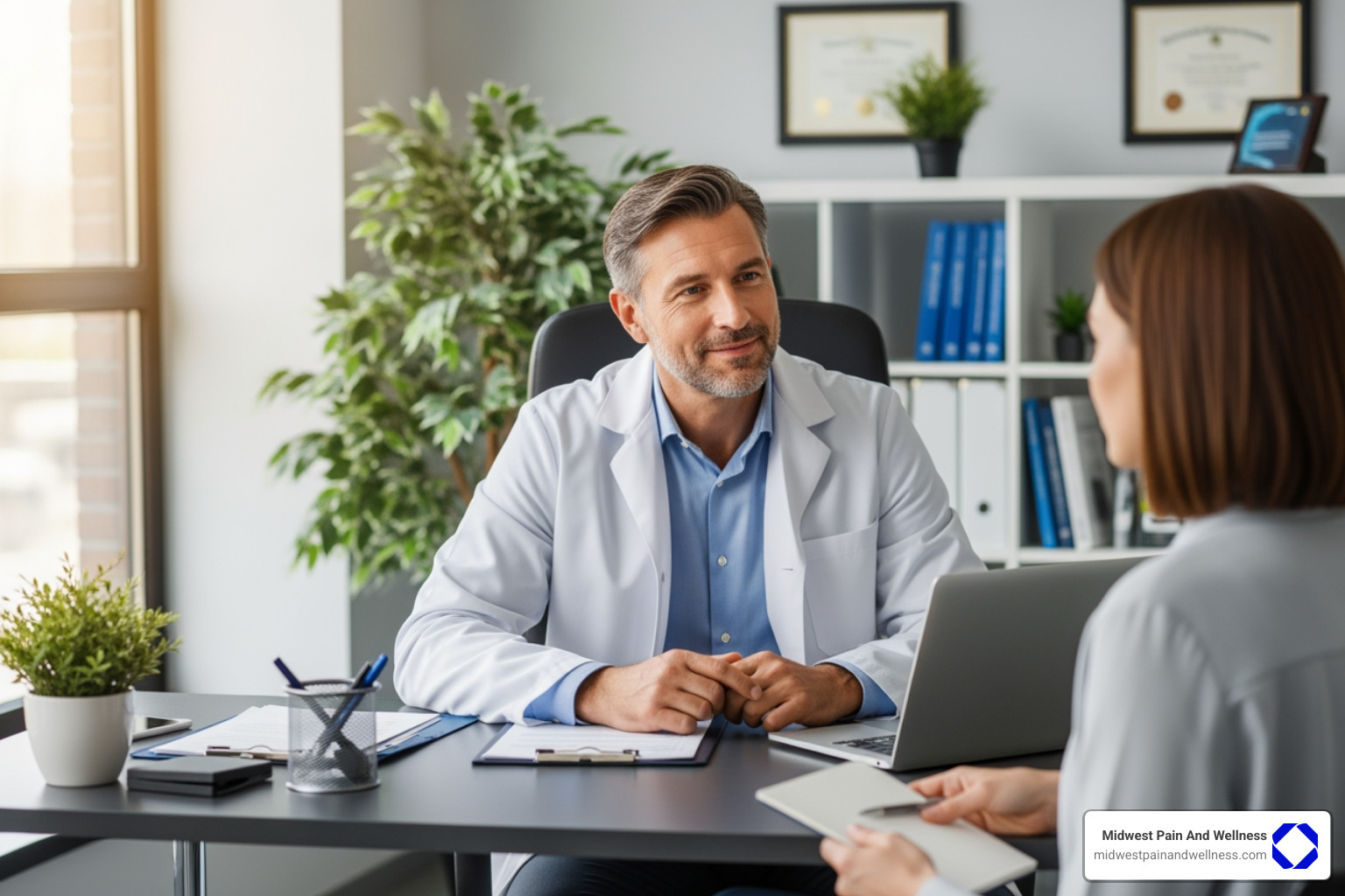 patient consulting with doctor - spinal cord stimulator for post laminectomy pain chicago ridge