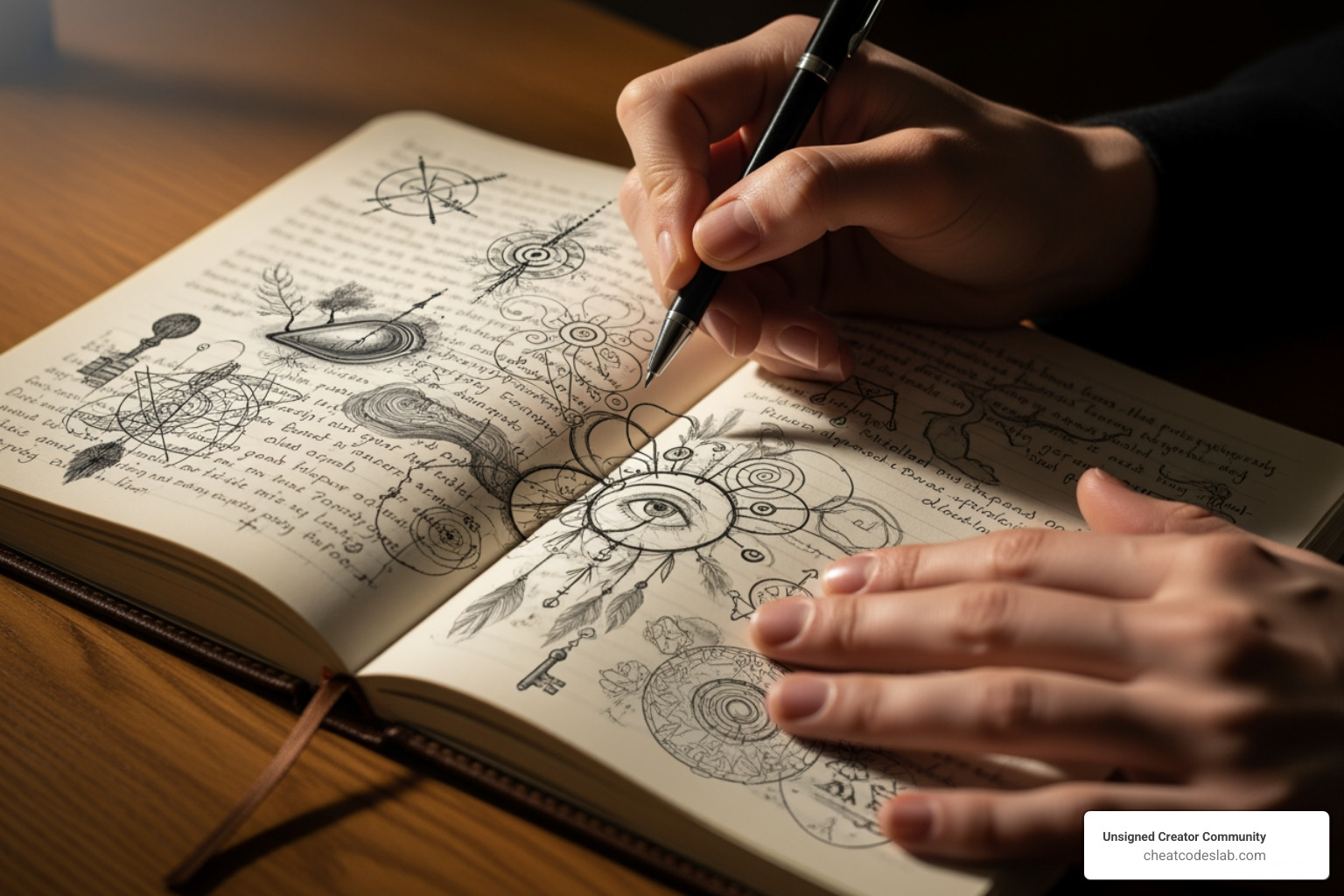 Person journaling with dream symbols - carl jung stoicism