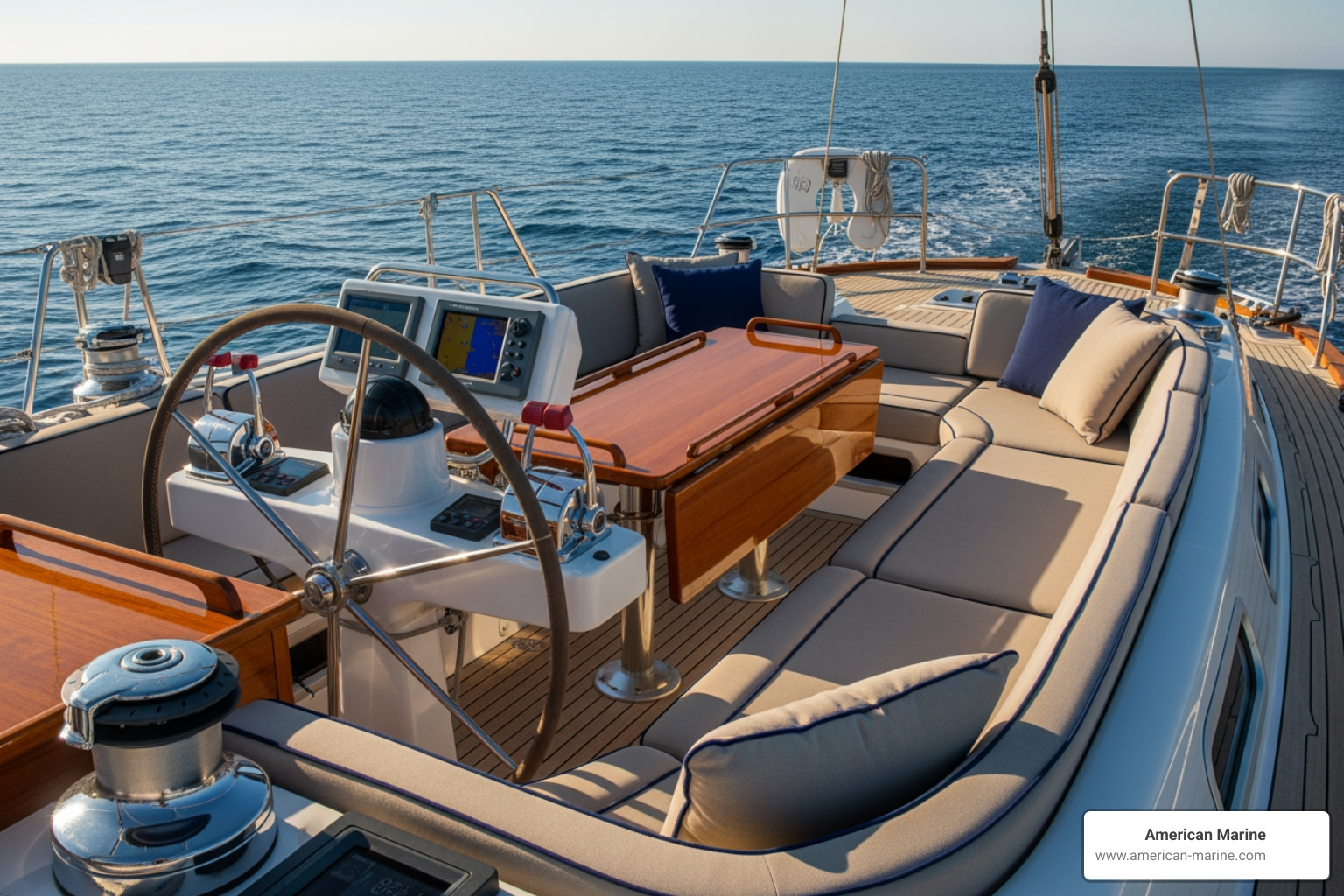 pristine cockpit - Sailboat cockpit cushions