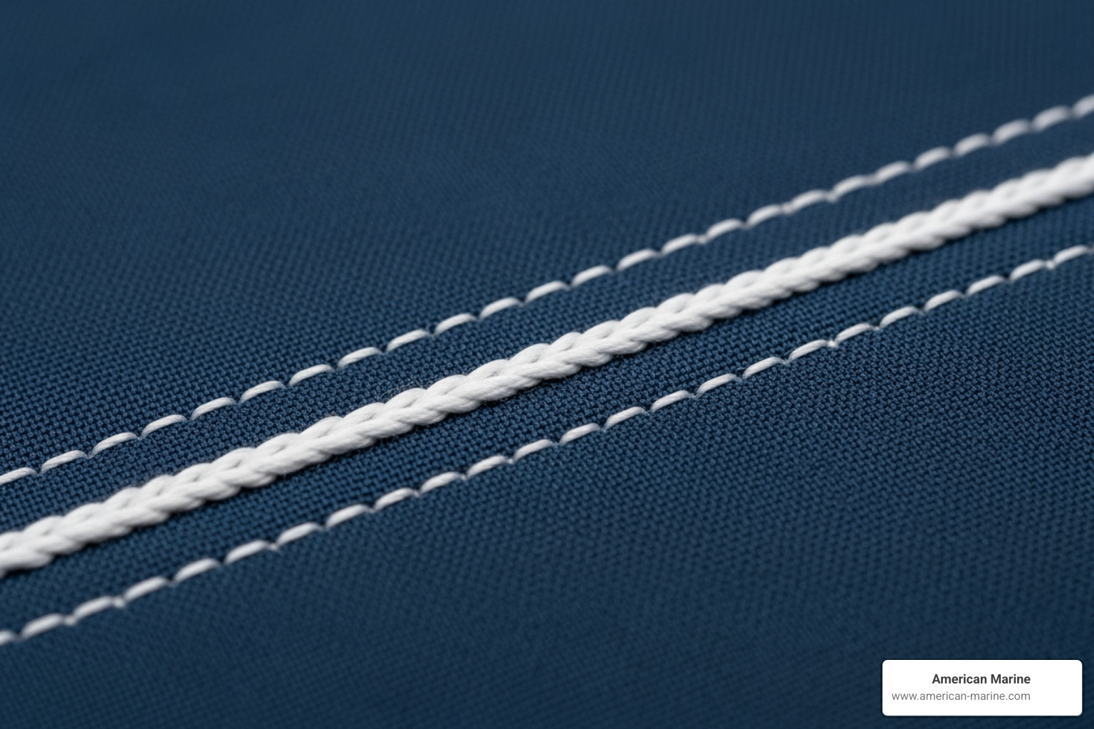 close-up of high-quality stitching on marine-grade fabric - South Florida marine canvas close-up of high-quality stitching on marine-grade fabric - South Florida marine canvas