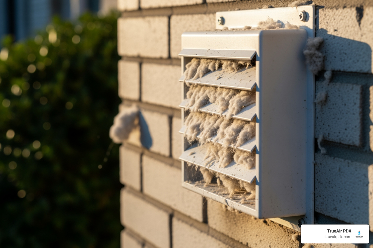 excessive lint visible on an exterior dryer vent cover - dryer vent cleaning excessive lint visible on an exterior dryer vent cover - dryer vent cleaning