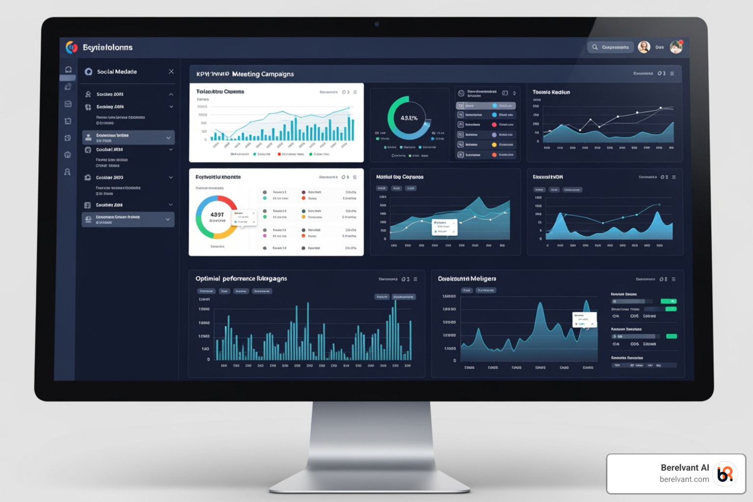 Centralized dashboard showing AI-optimized campaign performance across different channels - AI-powered marketing solutions