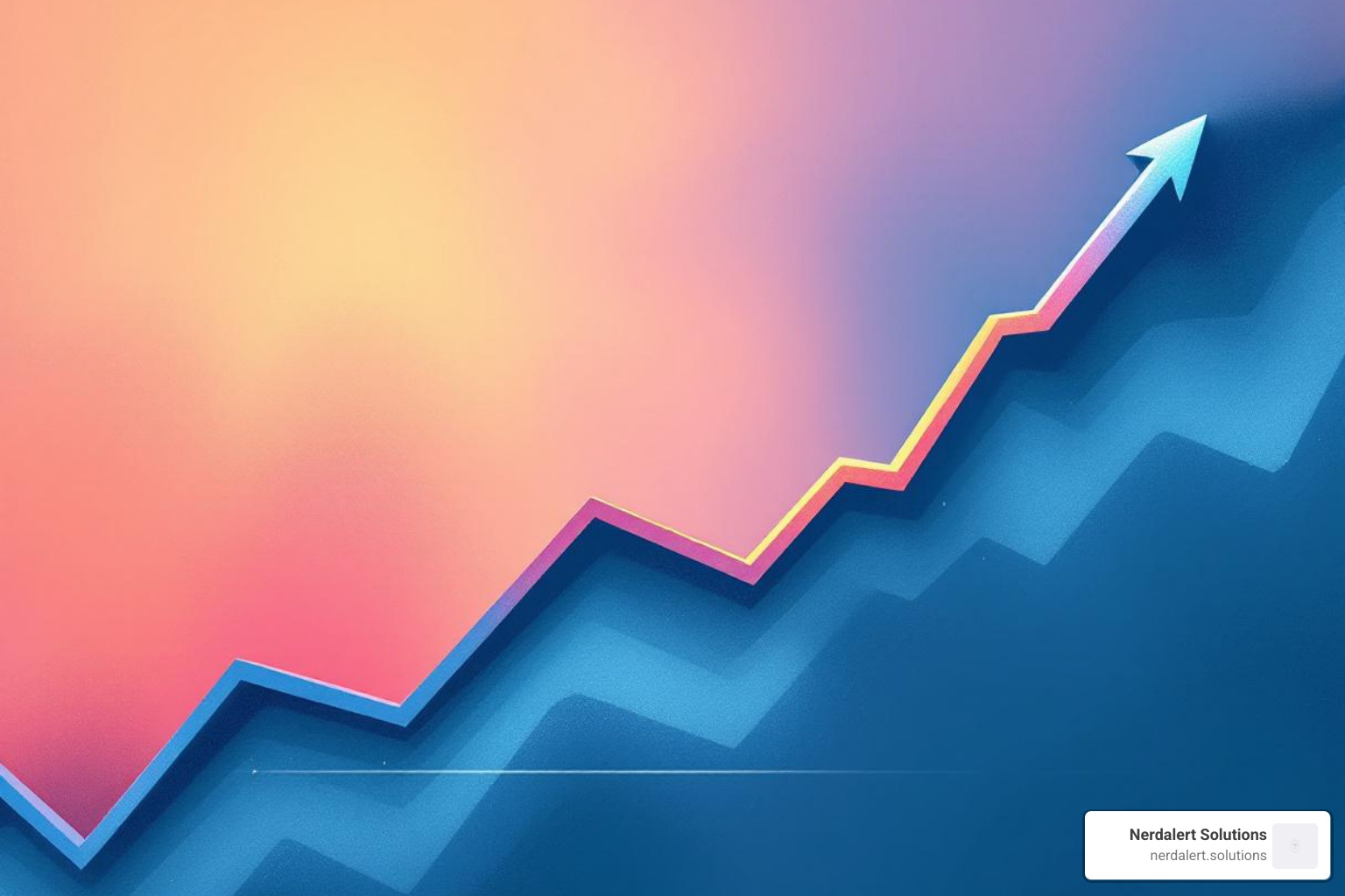 Image of a graph showing upward traffic growth - Web design Riverside