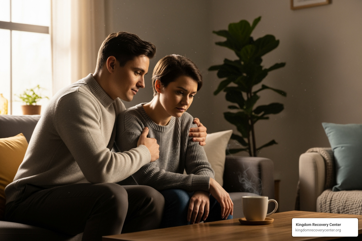 A person having a supportive conversation with a friend or family member - Drug Rehab Monroe County, TN