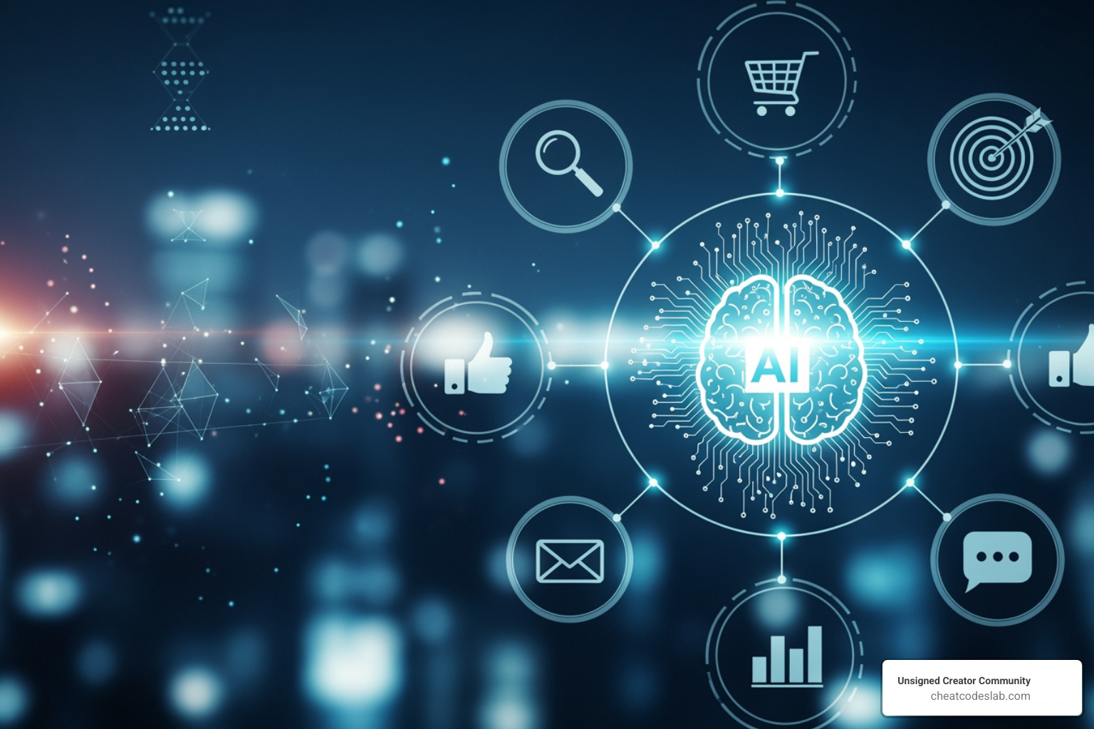 Customer service chatbot interacting with a happy customer - AI tools for online marketing