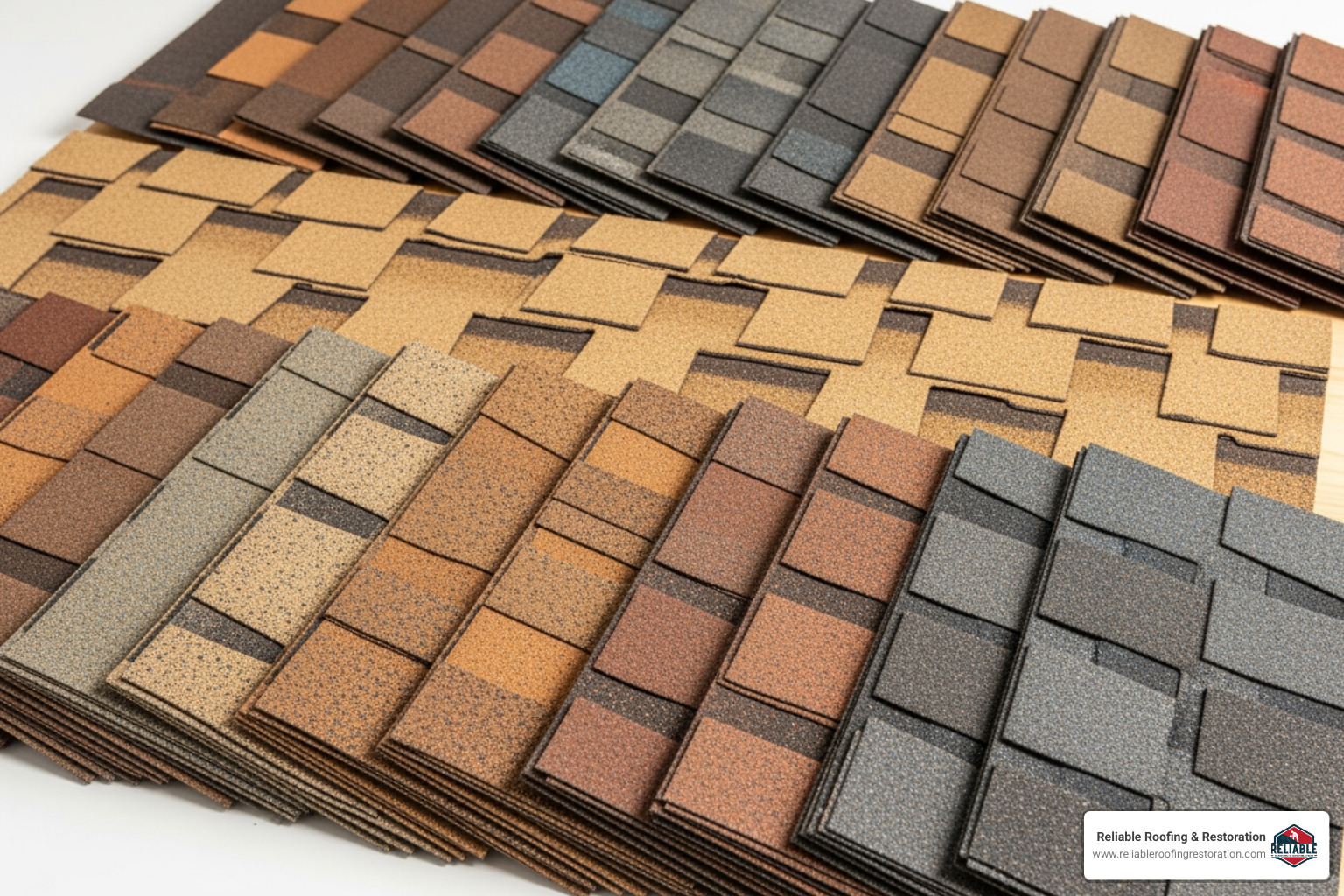 a palette of popular asphalt shingle colors suitable for Texas homes - Roofing Missouri City TX a palette of popular asphalt shingle colors suitable for Texas homes - Roofing Missouri City TX