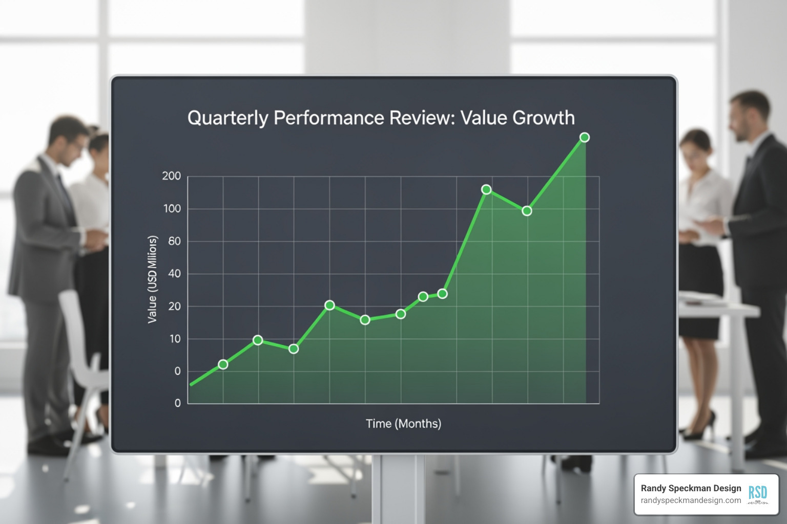 graph showing increased ROI after a website redesign - business website designers