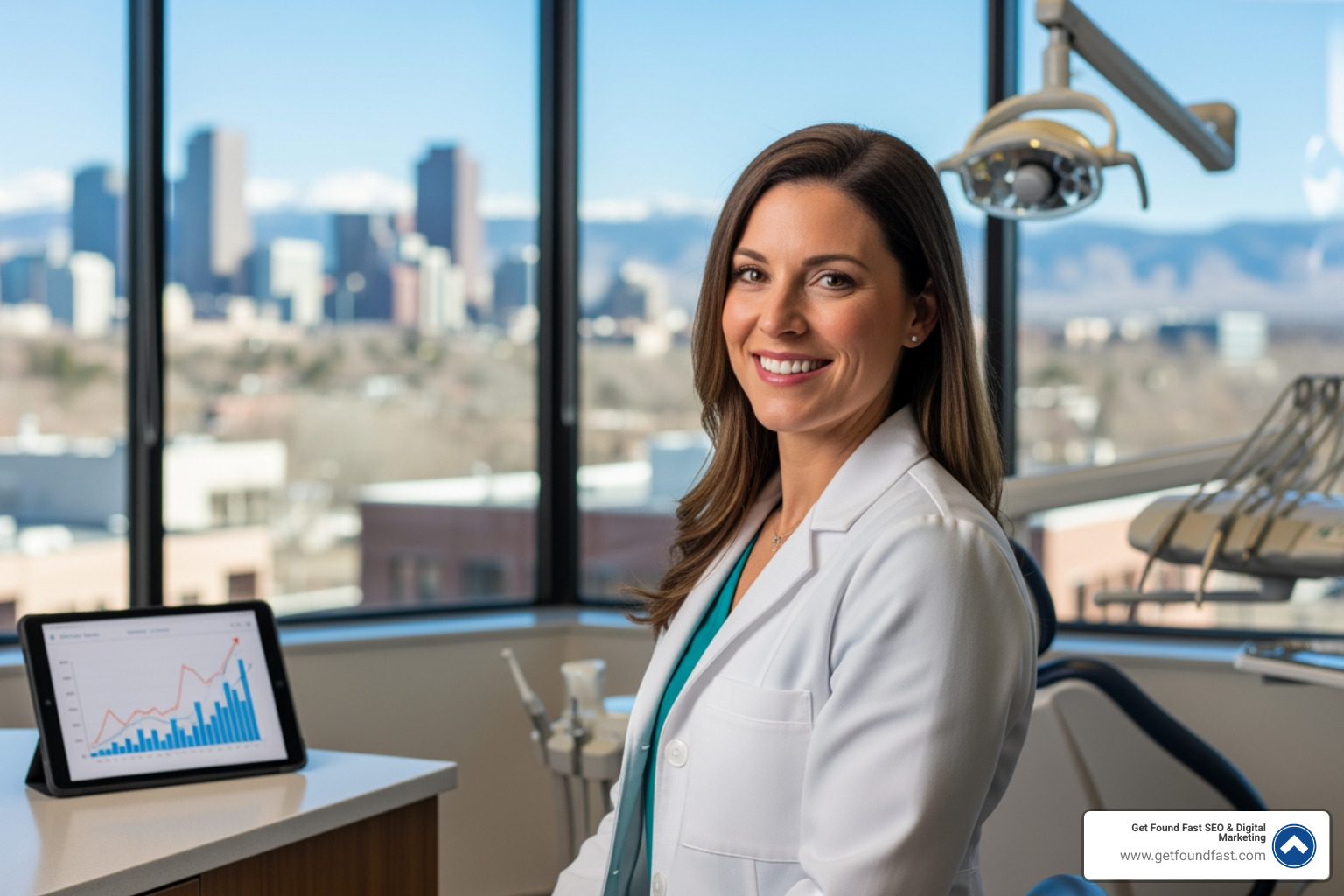 Dashboard showing positive growth in website traffic and patient leads - SEO for dentists Denver