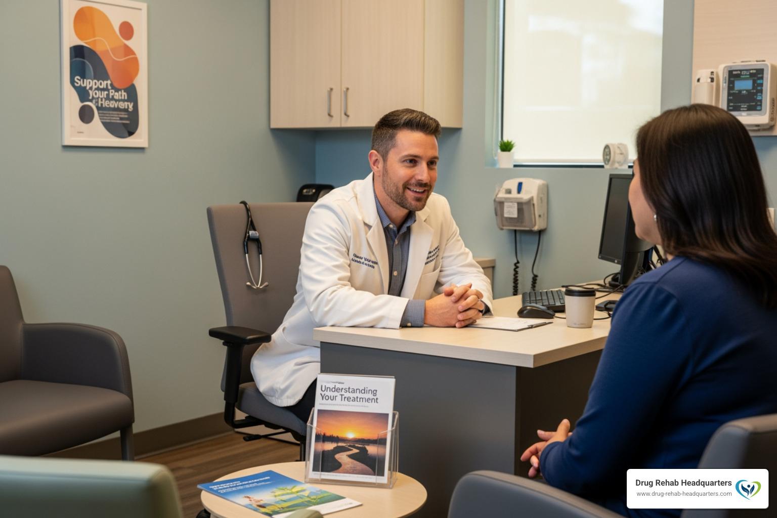 Image of a person using a laptop to search for treatment options - Suboxone treatment centers
