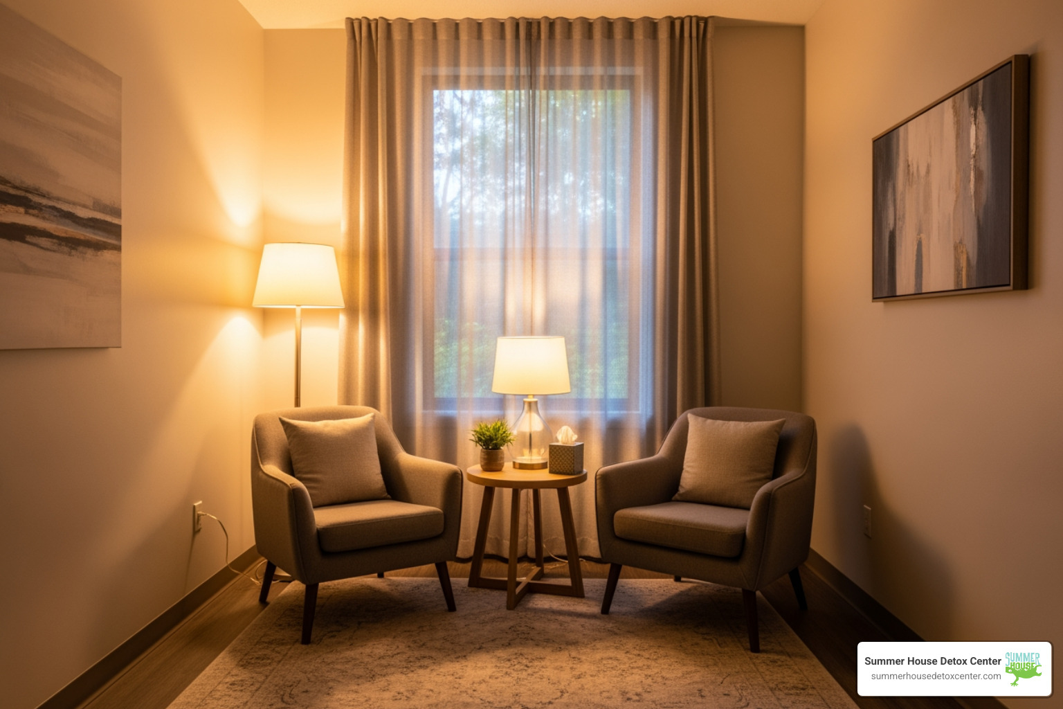 a calm and private counseling room - rehab facilities in south florida