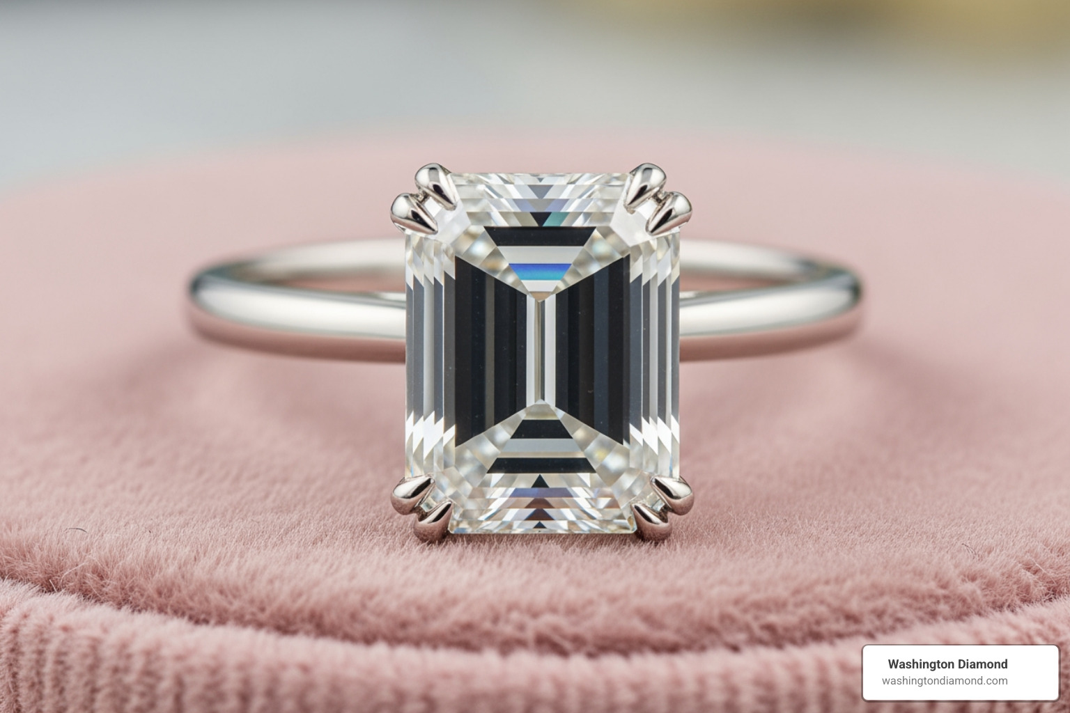 emerald cut diamond engagement ring - Emerald cut diamond