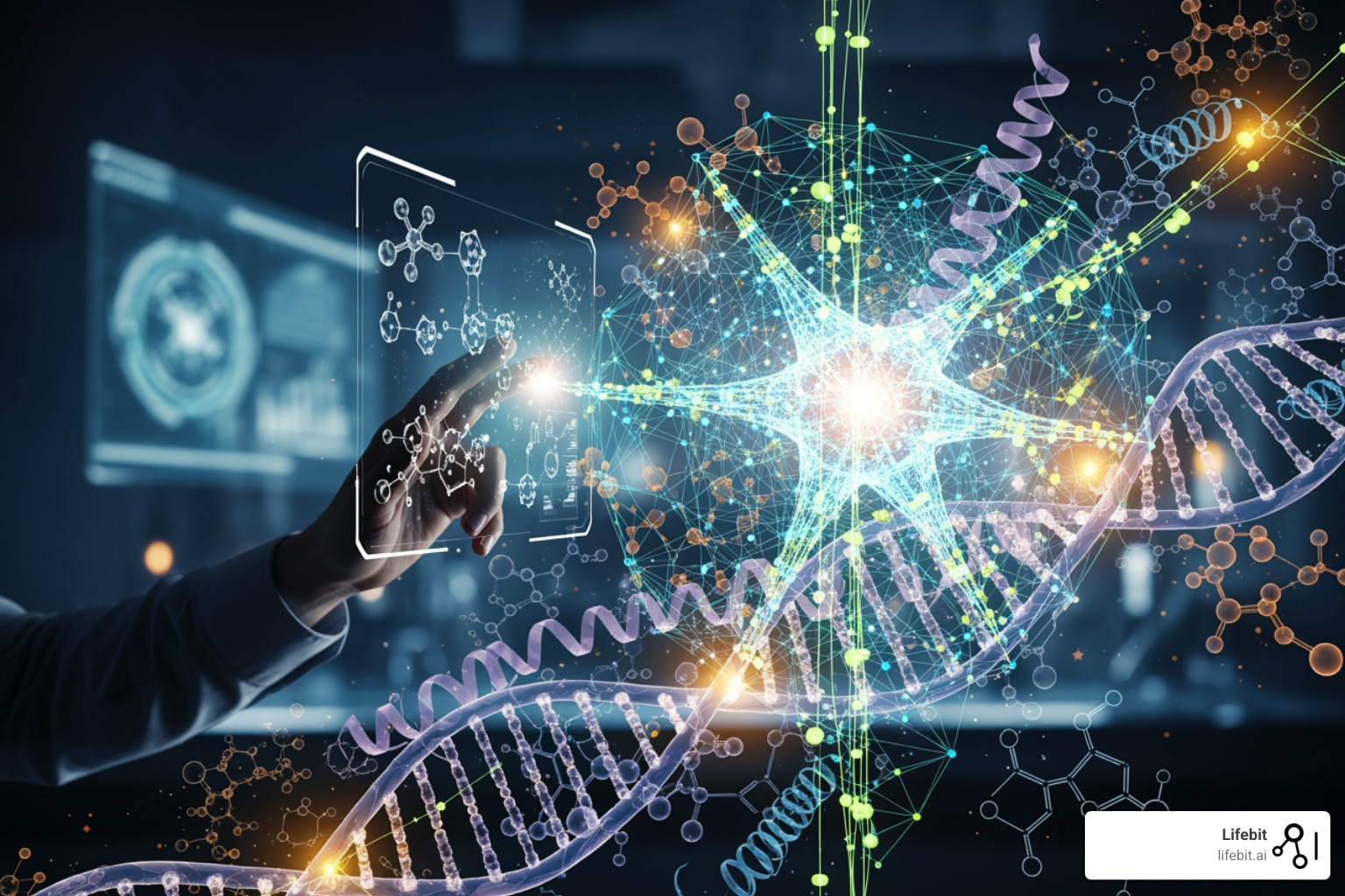Diagram showing Data, Algorithms, and Computation as interconnected pillars, with arrows indicating flow and interaction. Data feeds into Algorithms, which are processed by Computation, generating insights that feedback into improved Algorithms and Data collection. - ai-powered drug discovery