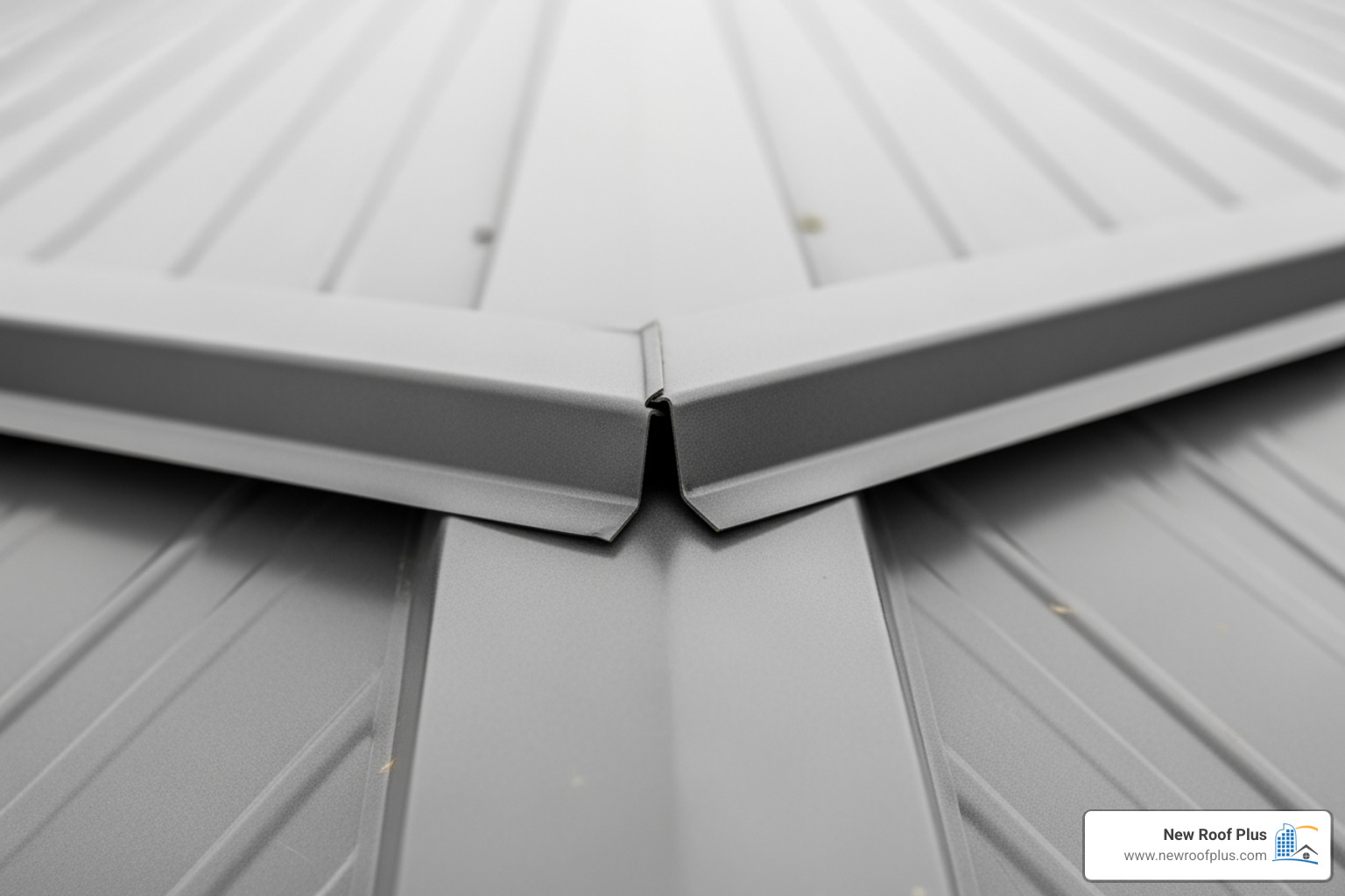 close-up of a standing seam panel - metal roof estimate