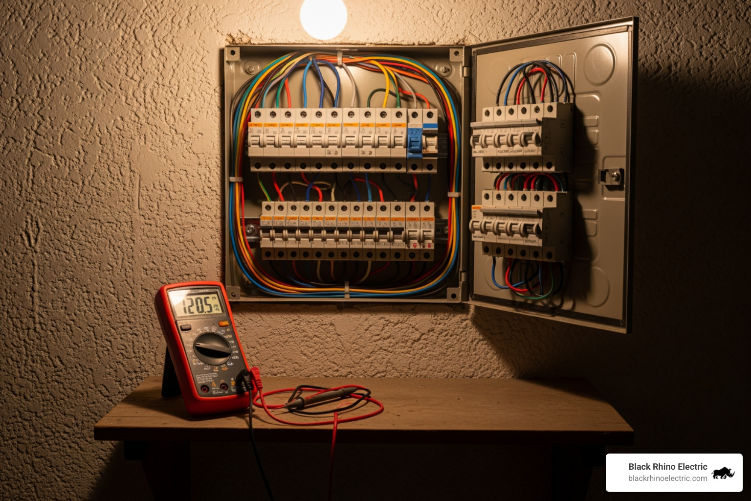 licensed electrician inspecting electrical panel - cost of installing a new electrical panel