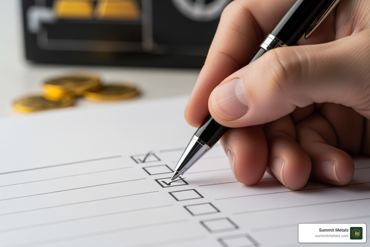 checklist for choosing a gold IRA depository - gold ira approved depository