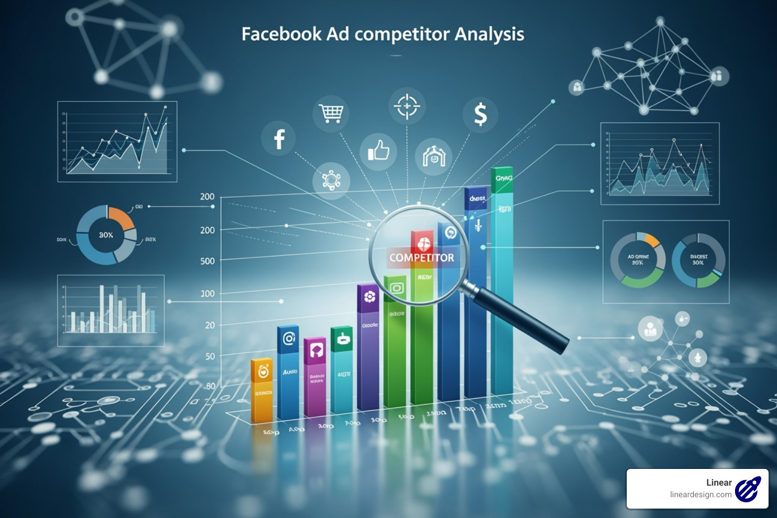 Facebook Ad Library interface with search fields highlighted - facebook ad competitor analysis