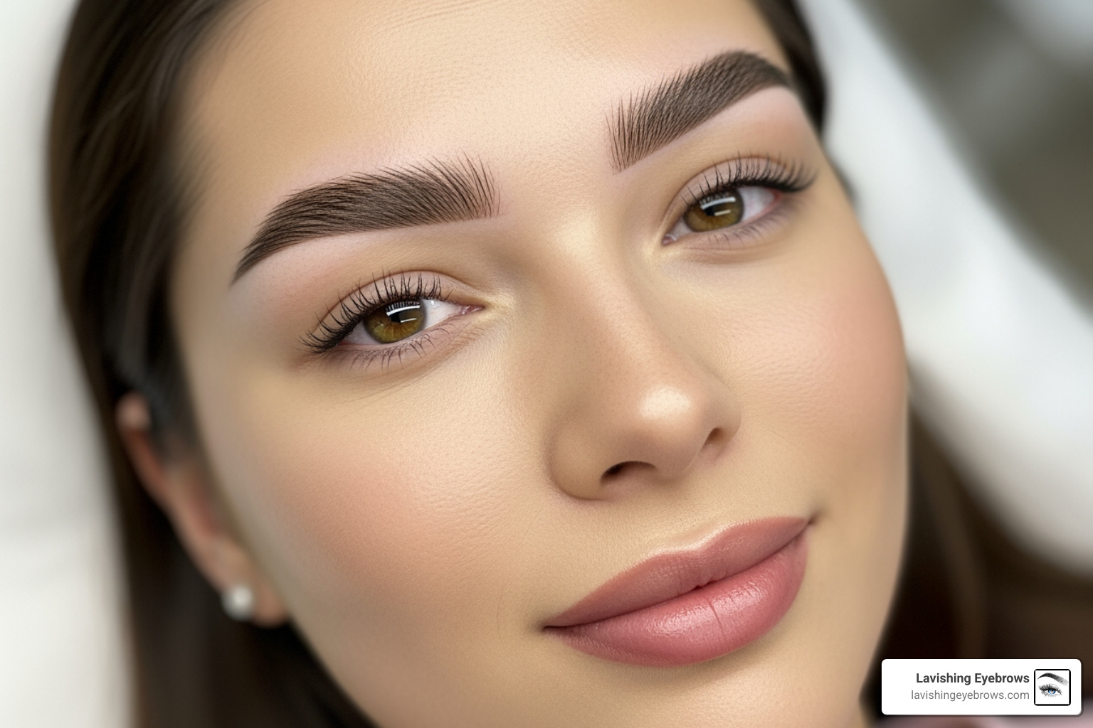 Collage showing before-and-after of microblading, lip blush, and eyeliner - semi permanent makeup