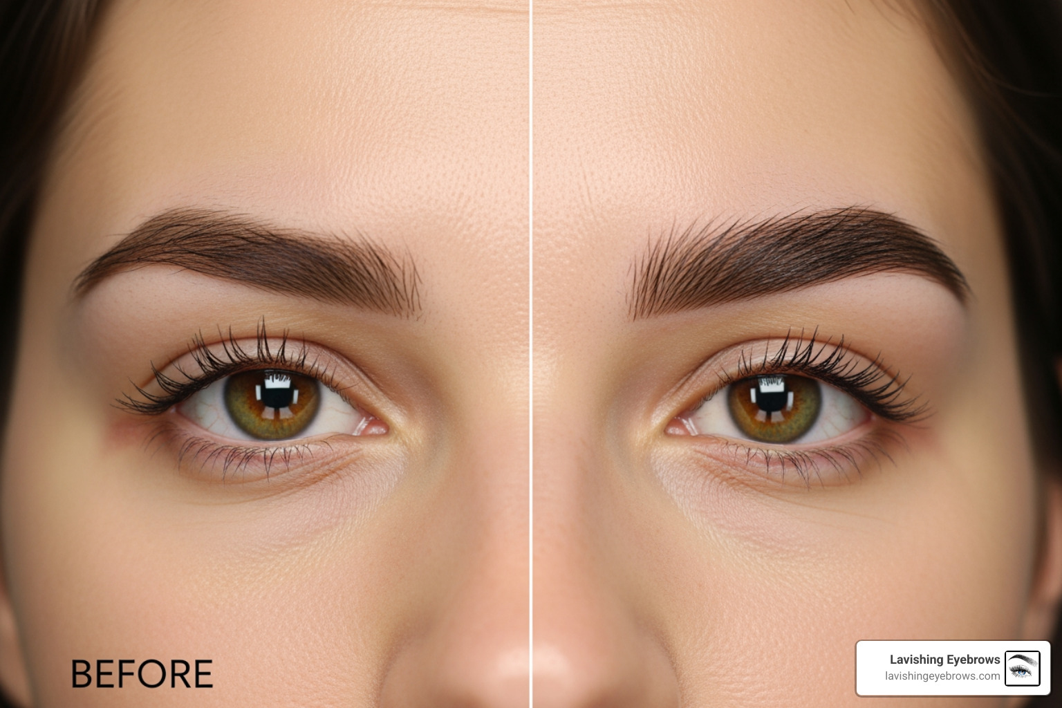 microblading before and after client transformation - microblading before and after