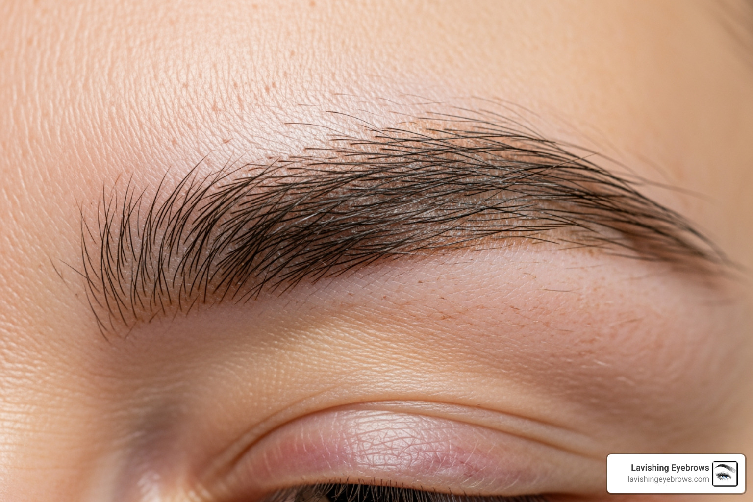 brows with some faded/patchy spots after initial healing - microblading touch up