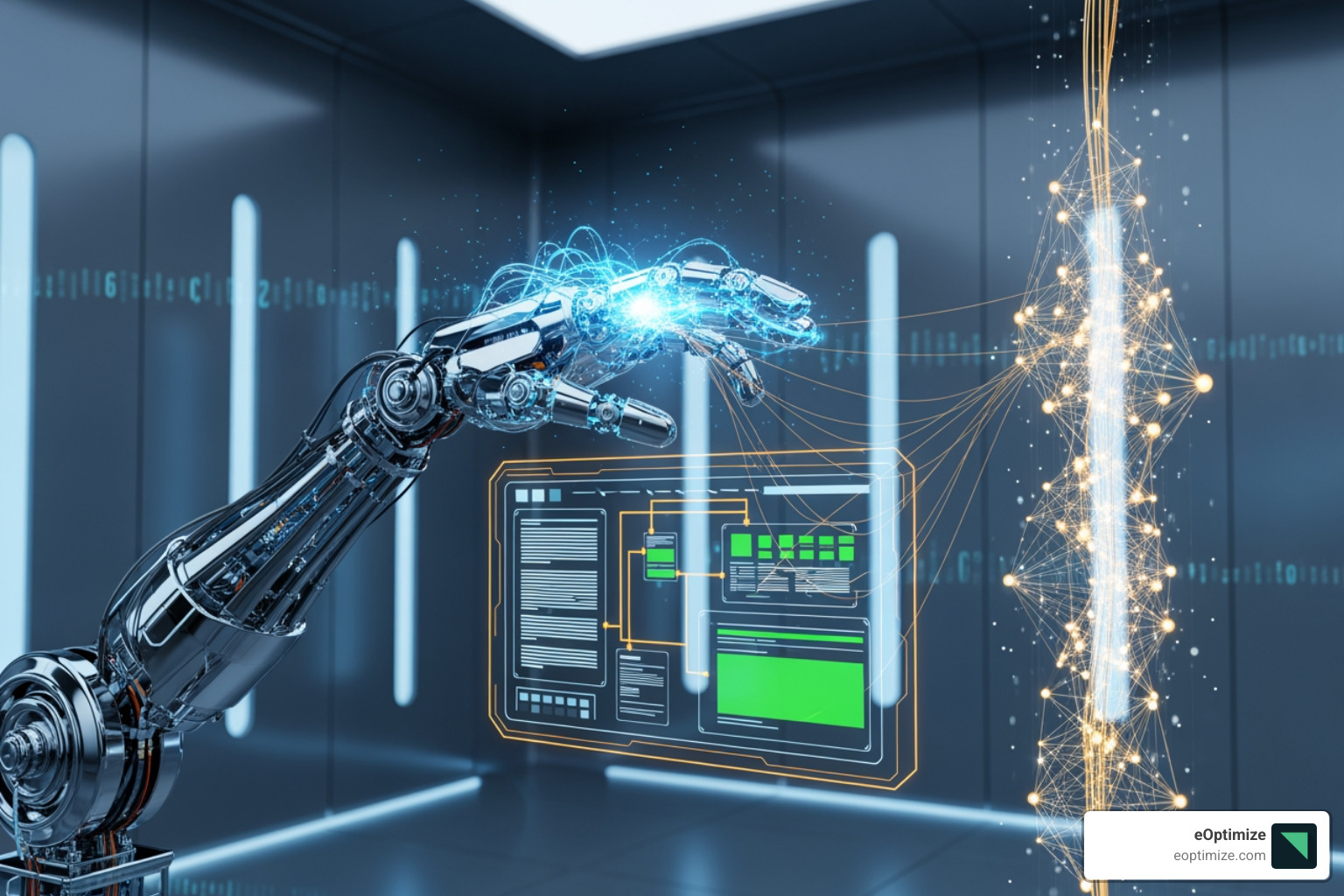 AI model easily processing a clear, structured document - how does fluency optimization impact ai search visibility