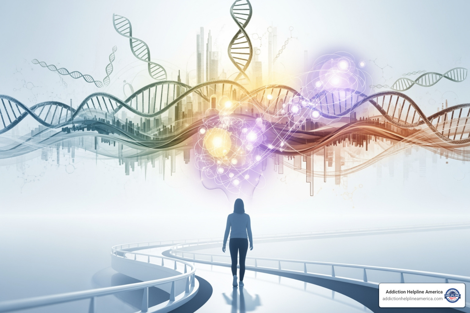 An image illustrating the interplay of genetic, environmental, and psychological factors in addiction - Definition of Addiction