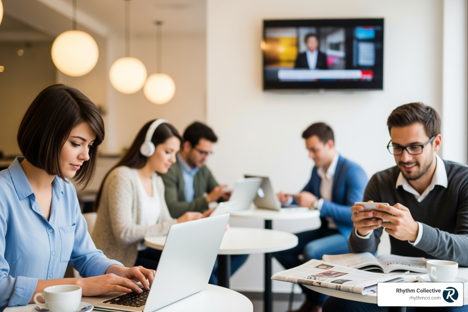 chart showing online media consumption growth vs. traditional media decline - online advertising Knoxville