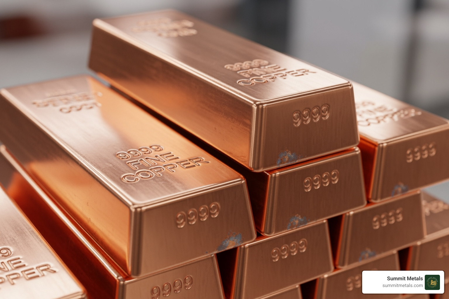 A vibrant collection of artfully designed copper bars showcasing various themes like historical figures, currency replicas, and modern symbols - 999 fine copper bars