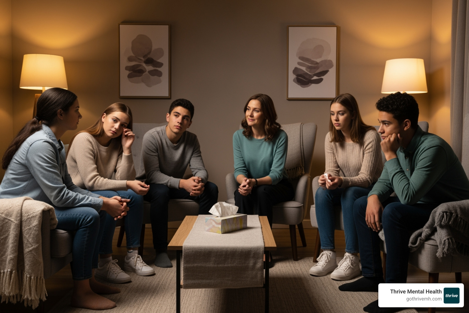 Teenager's report card showing declining grades, a pencil, and a crumpled tissue - grief counseling teens