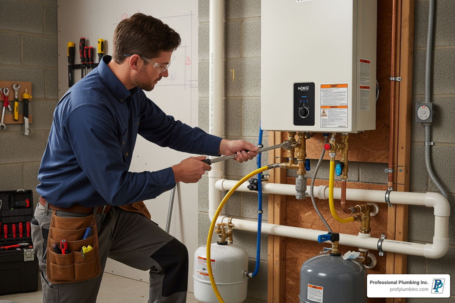plumber checking gas line for tankless water heater installation Fountain Valley - continuous gas hot water system plumber checking gas line for tankless water heater installation Fountain Valley - continuous gas hot water system