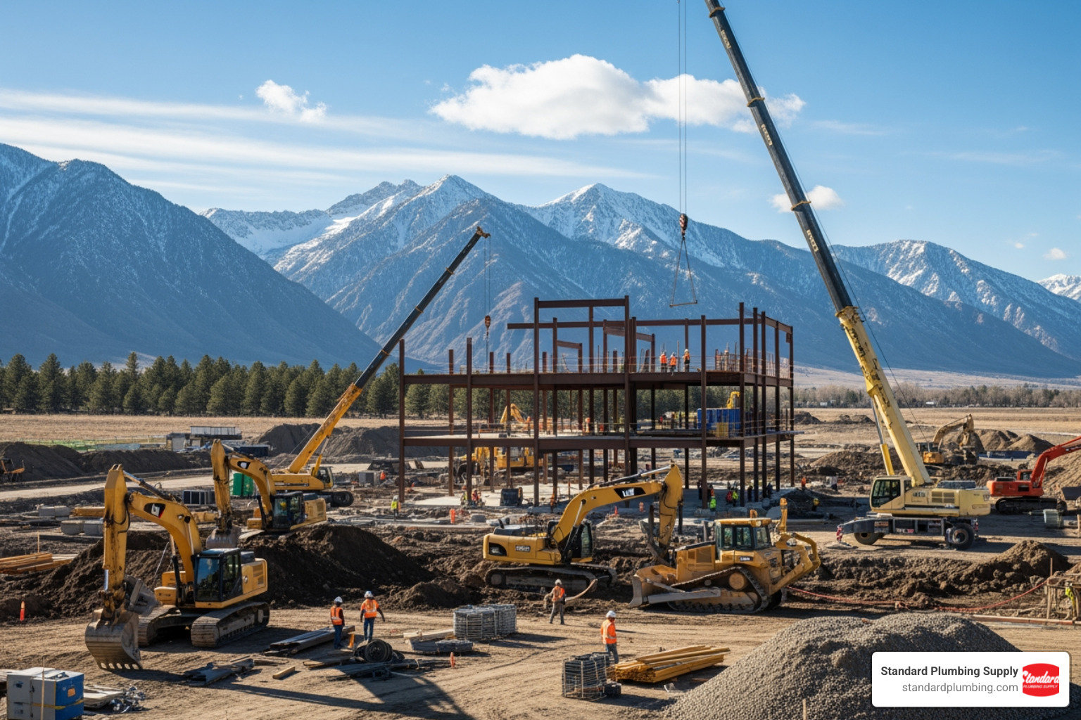 Construction site in the Wasatch Front - commercial plumbing supply salt lake city Construction site in the Wasatch Front - commercial plumbing supply salt lake city