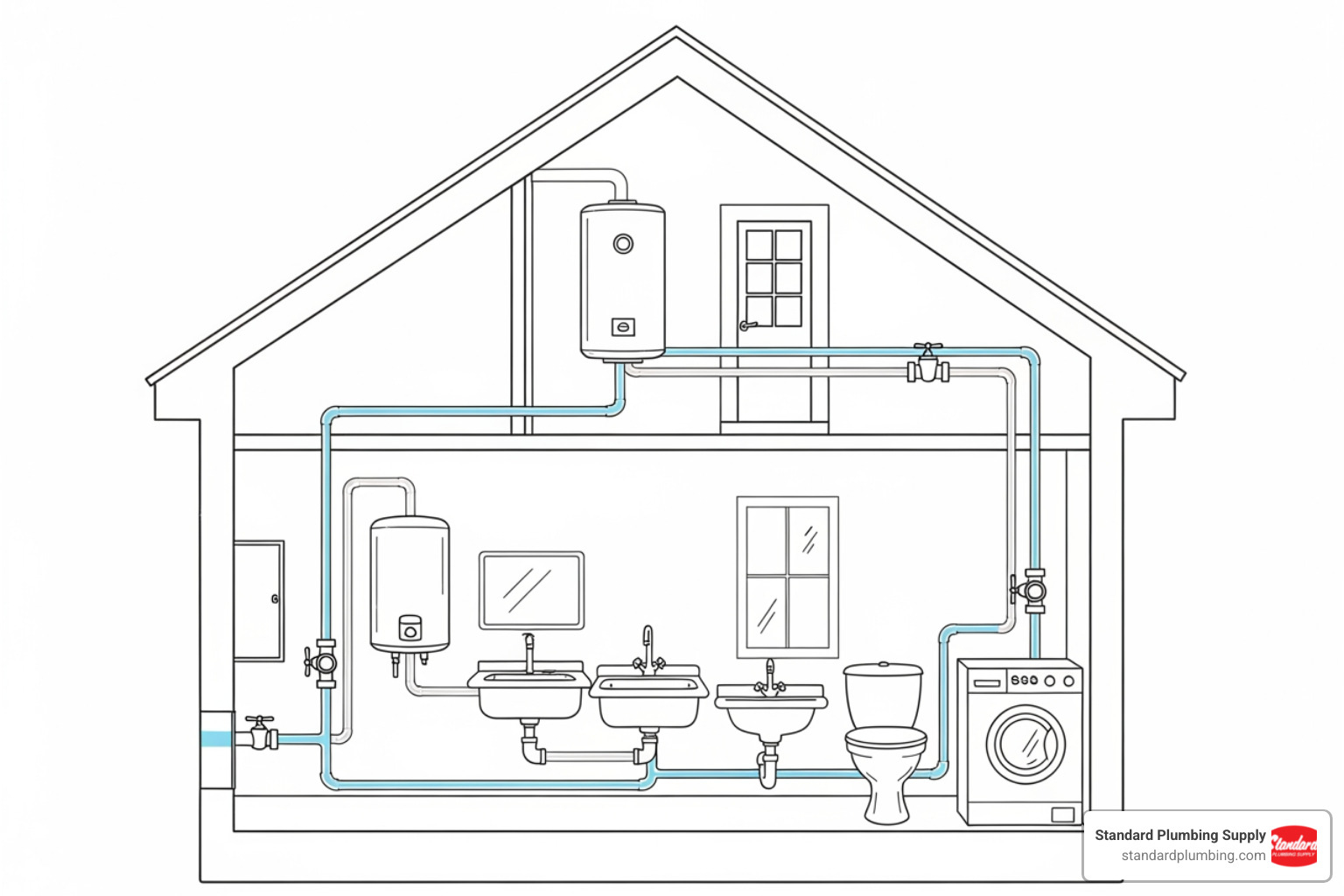 home diagram pointing out typical valve locations - Shut off valve home diagram pointing out typical valve locations - Shut off valve