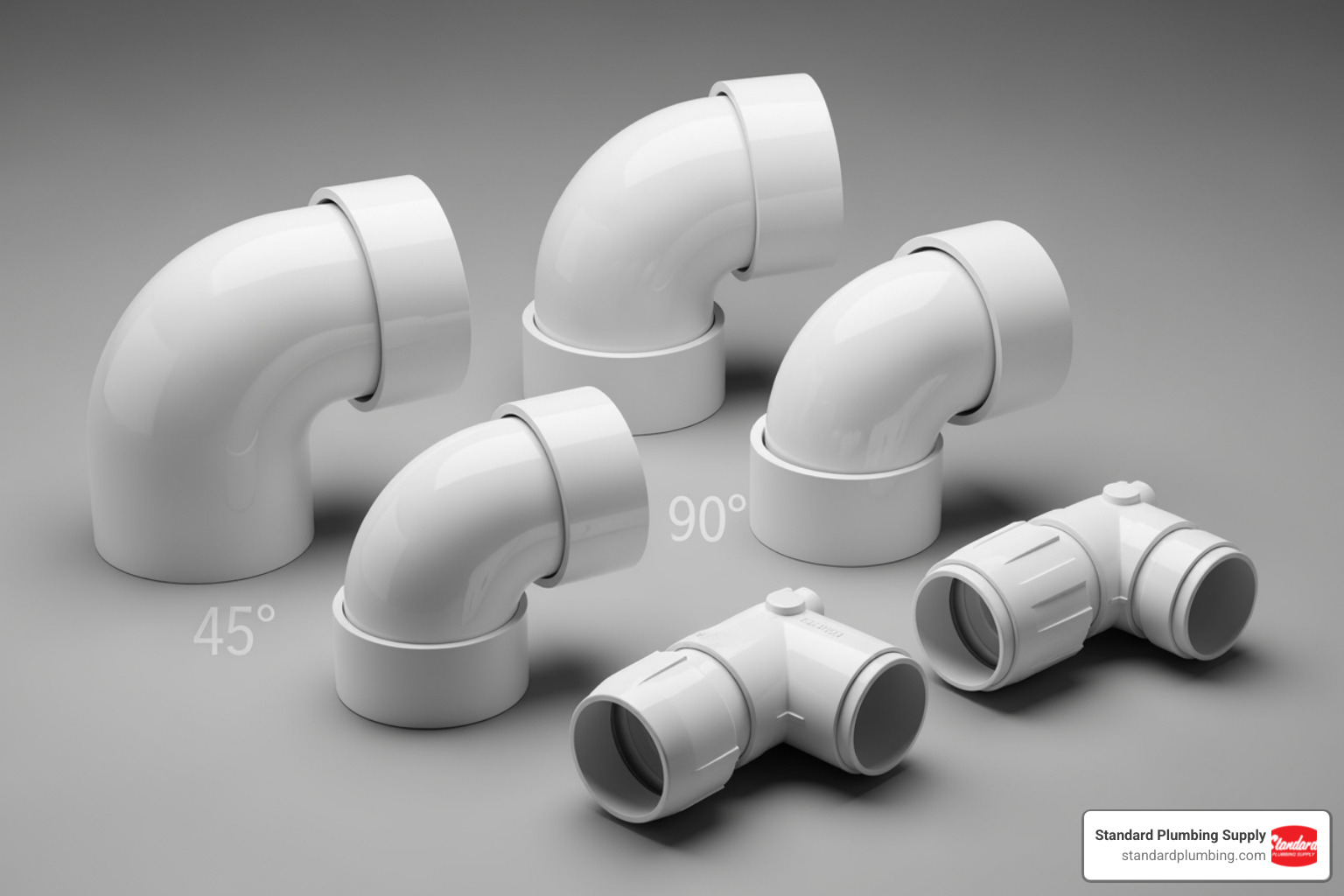 various 110mm drainage bends (45°, 90°, adjustable) - 110 pipe fittings
