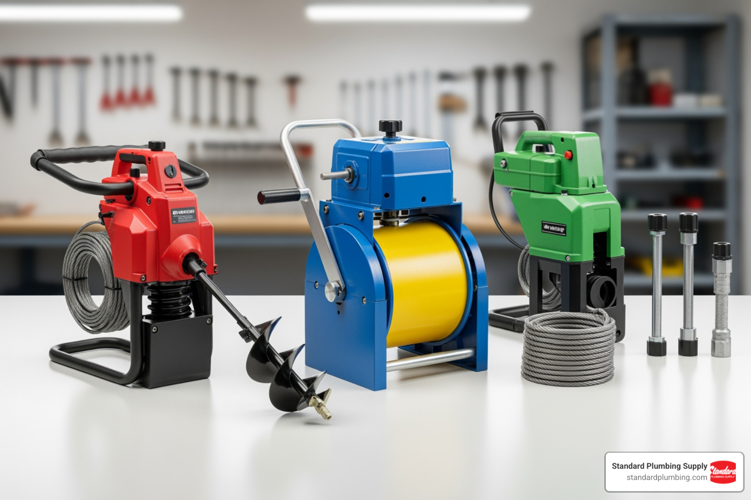 three different types of drain cleaning machines side-by-side for comparison - home drainage cleaning machine three different types of drain cleaning machines side-by-side for comparison - home drainage cleaning machine