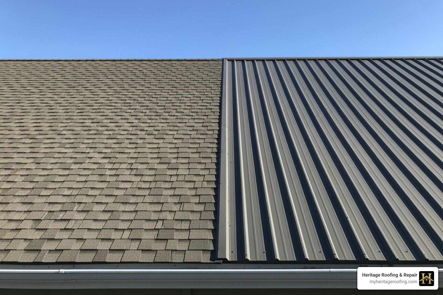 Architectural asphalt shingles vs. standing seam metal roof - roof installation northwest arkansas Architectural asphalt shingles vs. standing seam metal roof - roof installation northwest arkansas