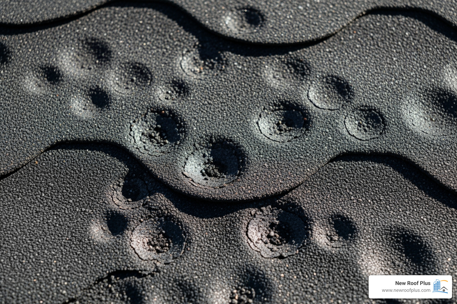 Hail damage on a roof shingle - Denver roofing experts Hail damage on a roof shingle - Denver roofing experts