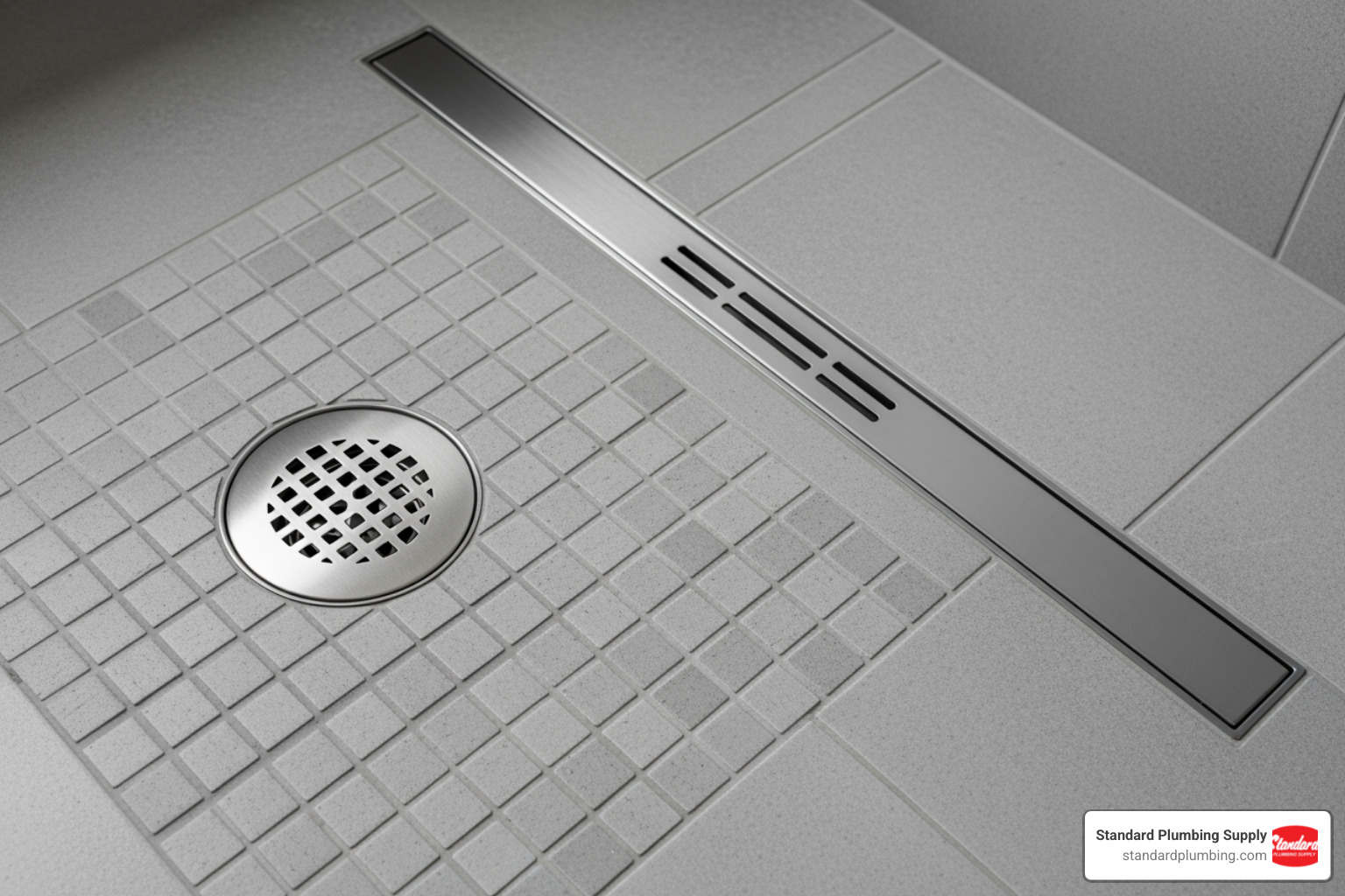 point vs linear drains side by side - Shower drain parts point vs linear drains side by side - Shower drain parts