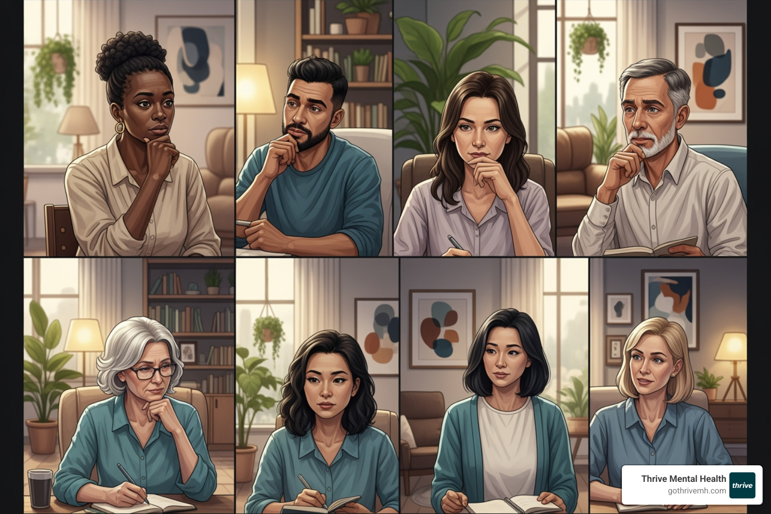 Virtual IOP session for eating disorders at Thrive - php vs iop for eating disorders