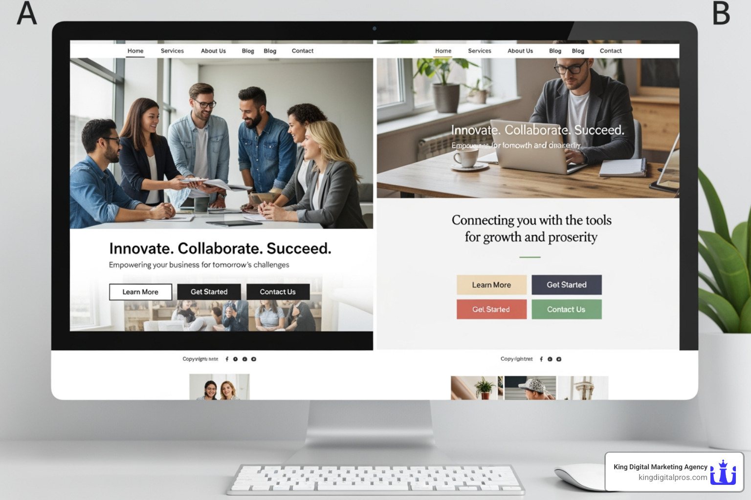 A/B test example on a landing page - Boost customer acquisition A/B Test Example On A Landing Page - Boost Customer Acquisition