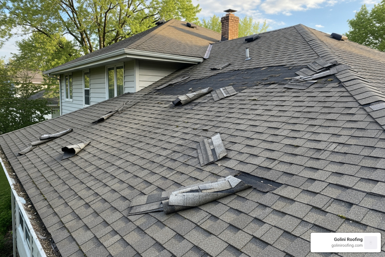 damaged, curled, and missing asphalt shingles on a residential roof - leaking roof repair near me damaged, curled, and missing asphalt shingles on a residential roof - leaking roof repair near me