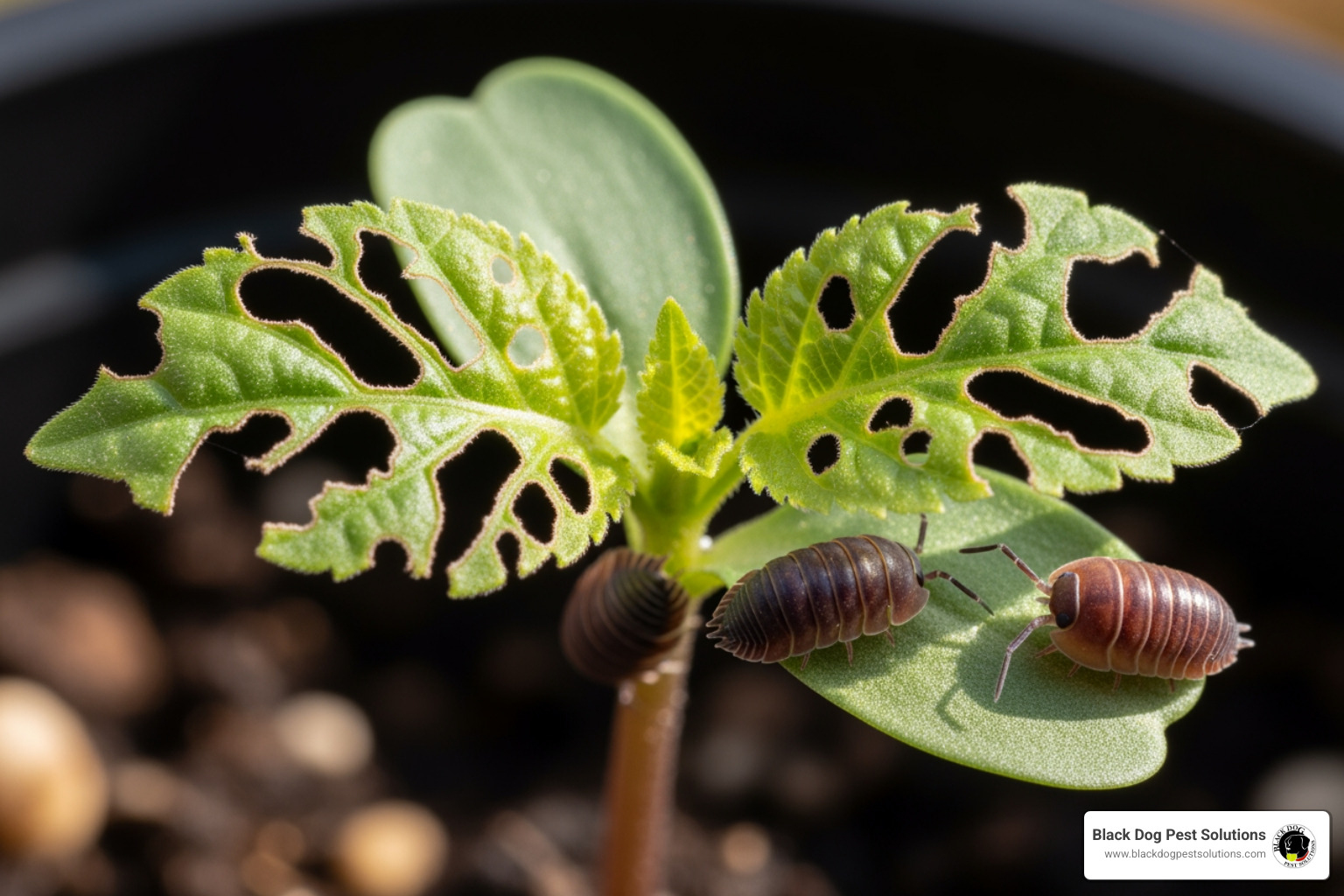 pill bug damage on a young plant seedling - what kills pill bugs instantly pill bug damage on a young plant seedling - what kills pill bugs instantly