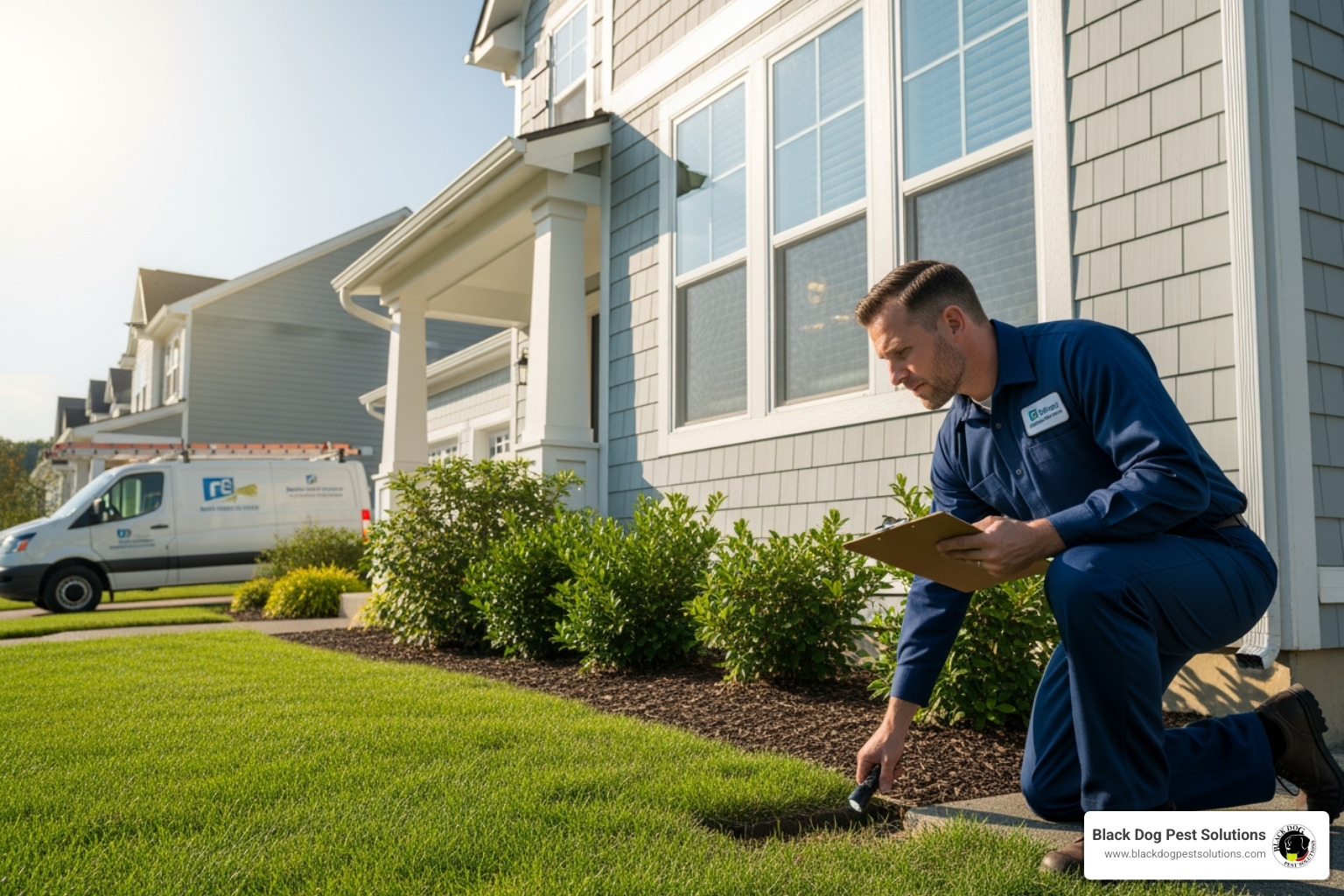 pest control technician inspecting the exterior of a house - pest control near me cost pest control technician inspecting the exterior of a house - pest control near me cost