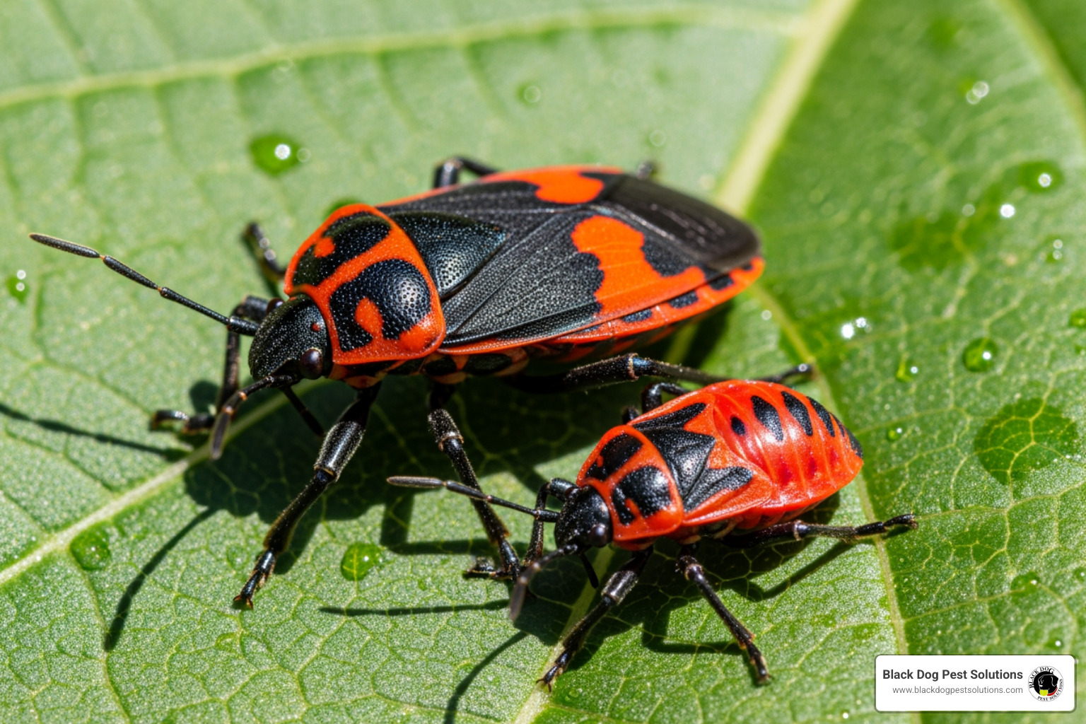 adult box elder bug and bright red nymph - Box elder bug control adult box elder bug and bright red nymph - Box elder bug control