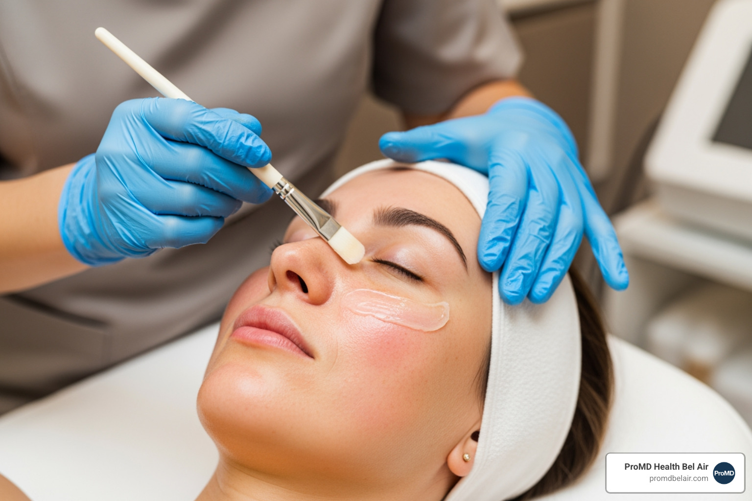 chemical peel solution being applied - best face resurfacing treatment chemical peel solution being applied - best face resurfacing treatment