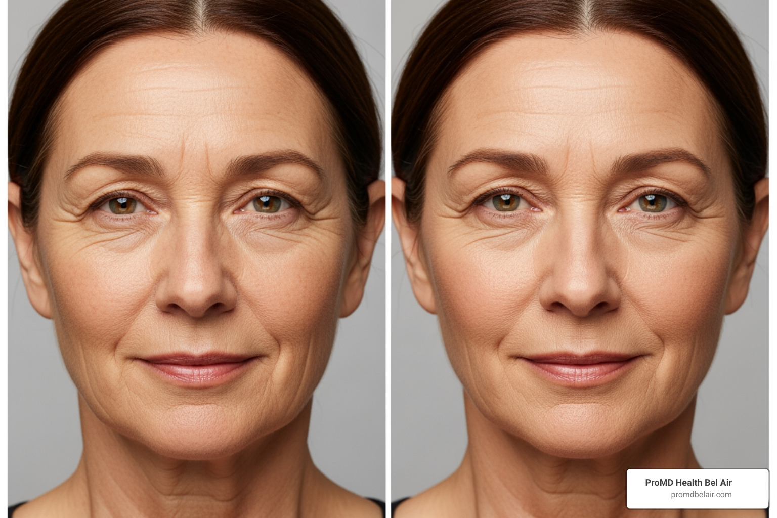 Before and after comparison showing significant reduction in deep wrinkles around the eyes and mouth - co2 laser resurfacing near me Before and after comparison showing significant reduction in deep wrinkles around the eyes and mouth - co2 laser resurfacing near me