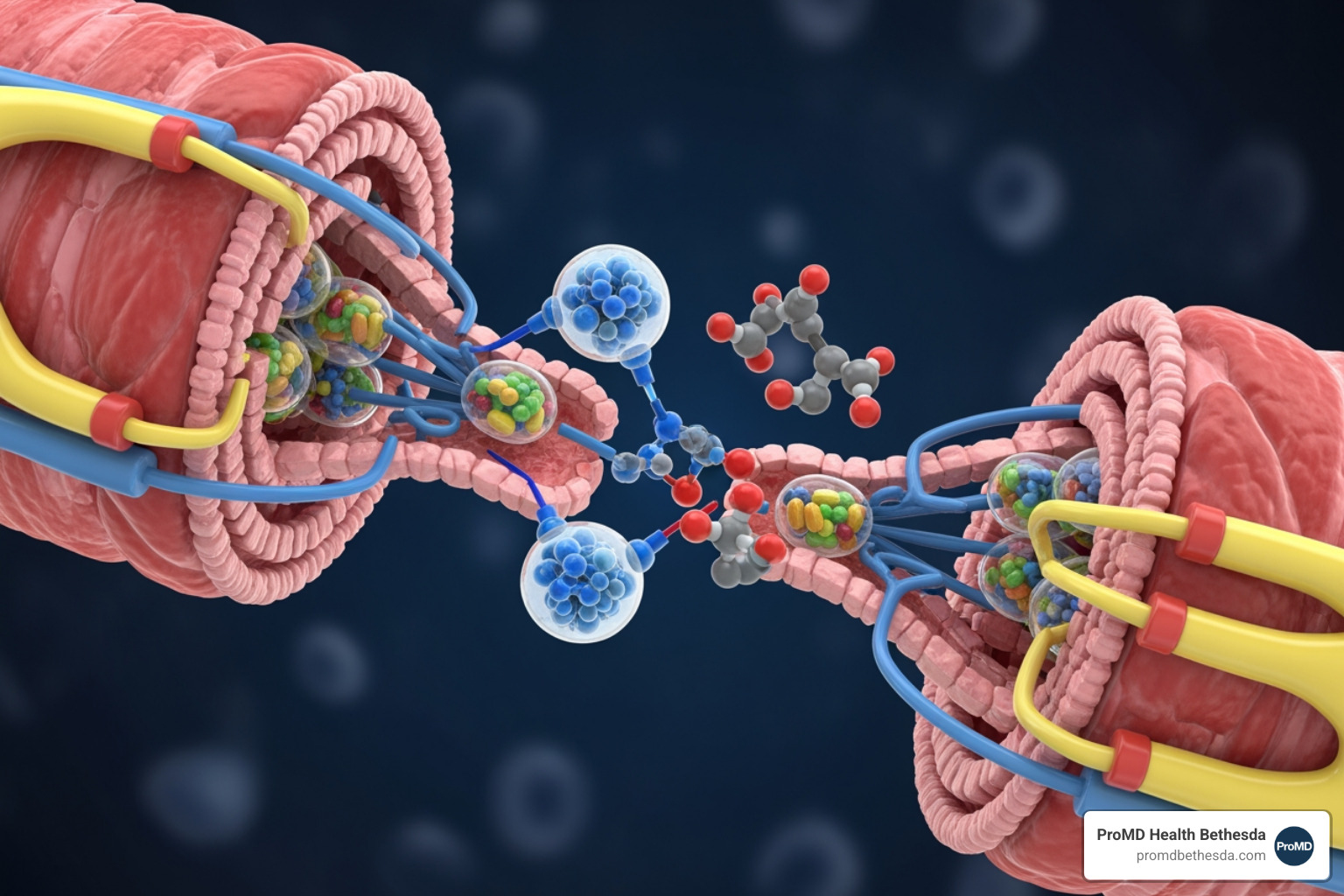 image illustrating how a neuromodulator blocks nerve signals to a muscle - Wrinkle relaxers Bethesda