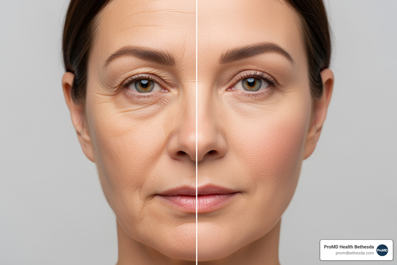 illustrating the difference between skin with and without filler - Dermal filler Bethesda