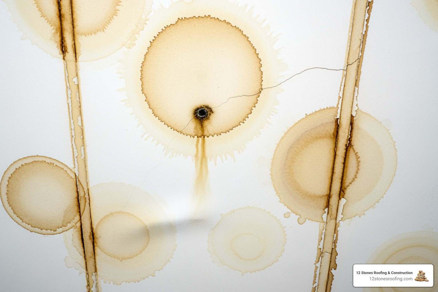 water stains on a ceiling below a flat roof - residential flat roof repair water stains on a ceiling below a flat roof - residential flat roof repair