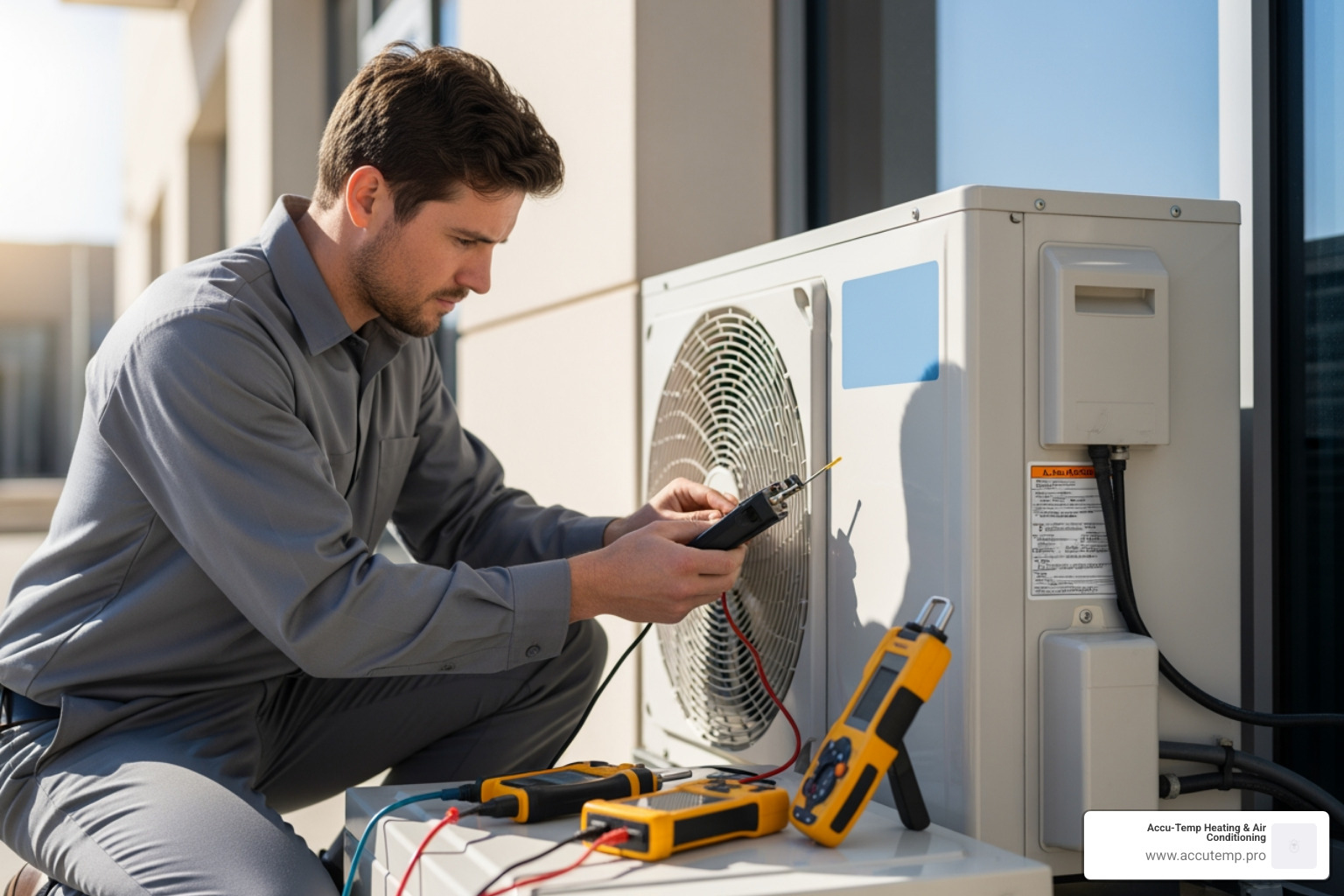 Infographic showing the commercial mini-split repair process: 1) System inspection and diagnosis 2) Refrigerant level check 3) Electrical component testing 4) Condensate drain cleaning 5) Performance verification, with icons for each step and Palm Coast climate considerations highlighted - mini split heat pumps repair commercial in palm coast, fl Infographic showing the commercial mini-split repair process: 1) System inspection and diagnosis 2) Refrigerant level check 3) Electrical component testing 4) Condensate drain cleaning 5) Performance verification, with icons for each step and Palm Coast climate considerations highlighted - mini split heat pumps repair commercial in palm coast, fl