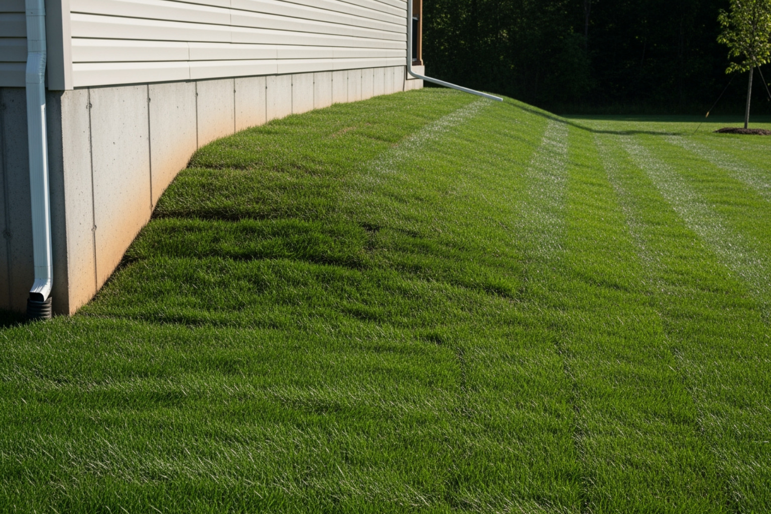 proper grading away from foundation - basement moisture control