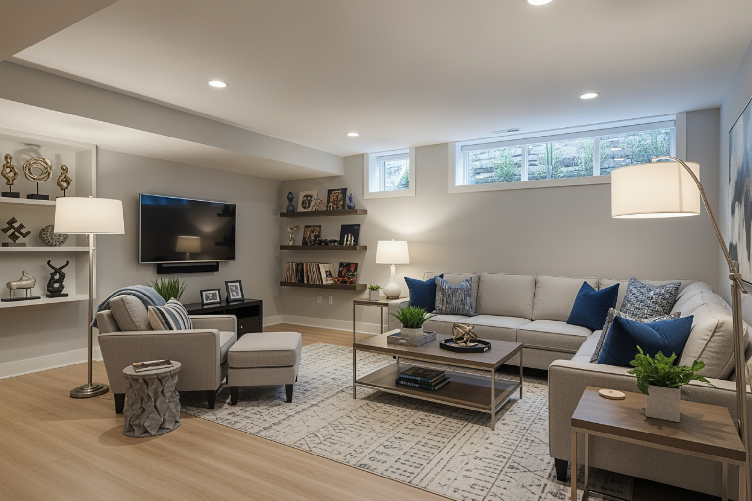 clean, dry, and finished basement space - basement moisture control